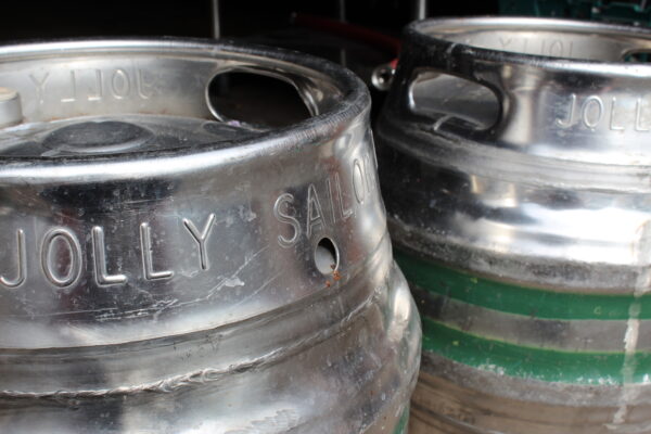 Jolly Sailor Brewery metal beer barrels