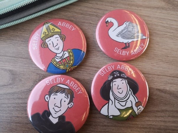 Badges for the Children's Trail at Selby Abbey