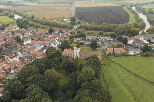 Aerial image of Cawood Castle