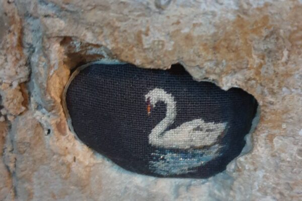 Swan embroidering Serena Partridge Selby Abbey Swan embroidering Serena Partridge Selby Abbey